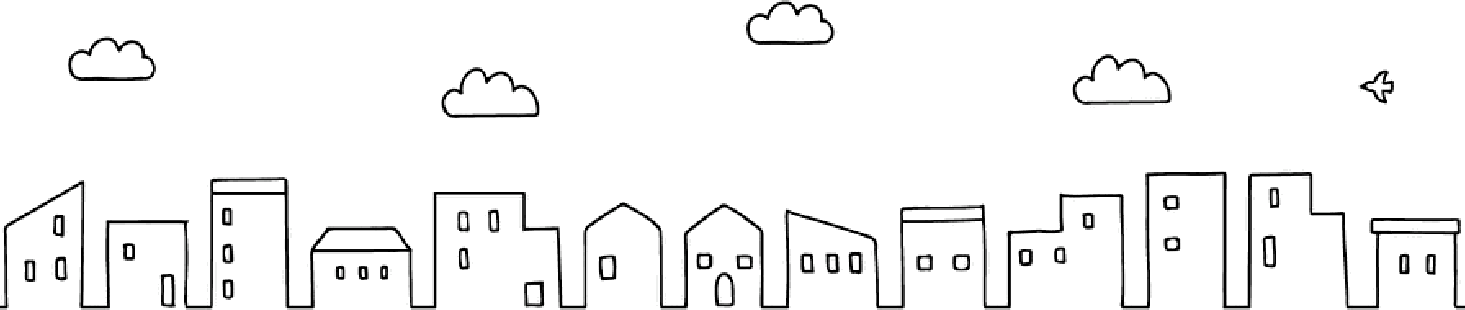 住宅街のイラスト