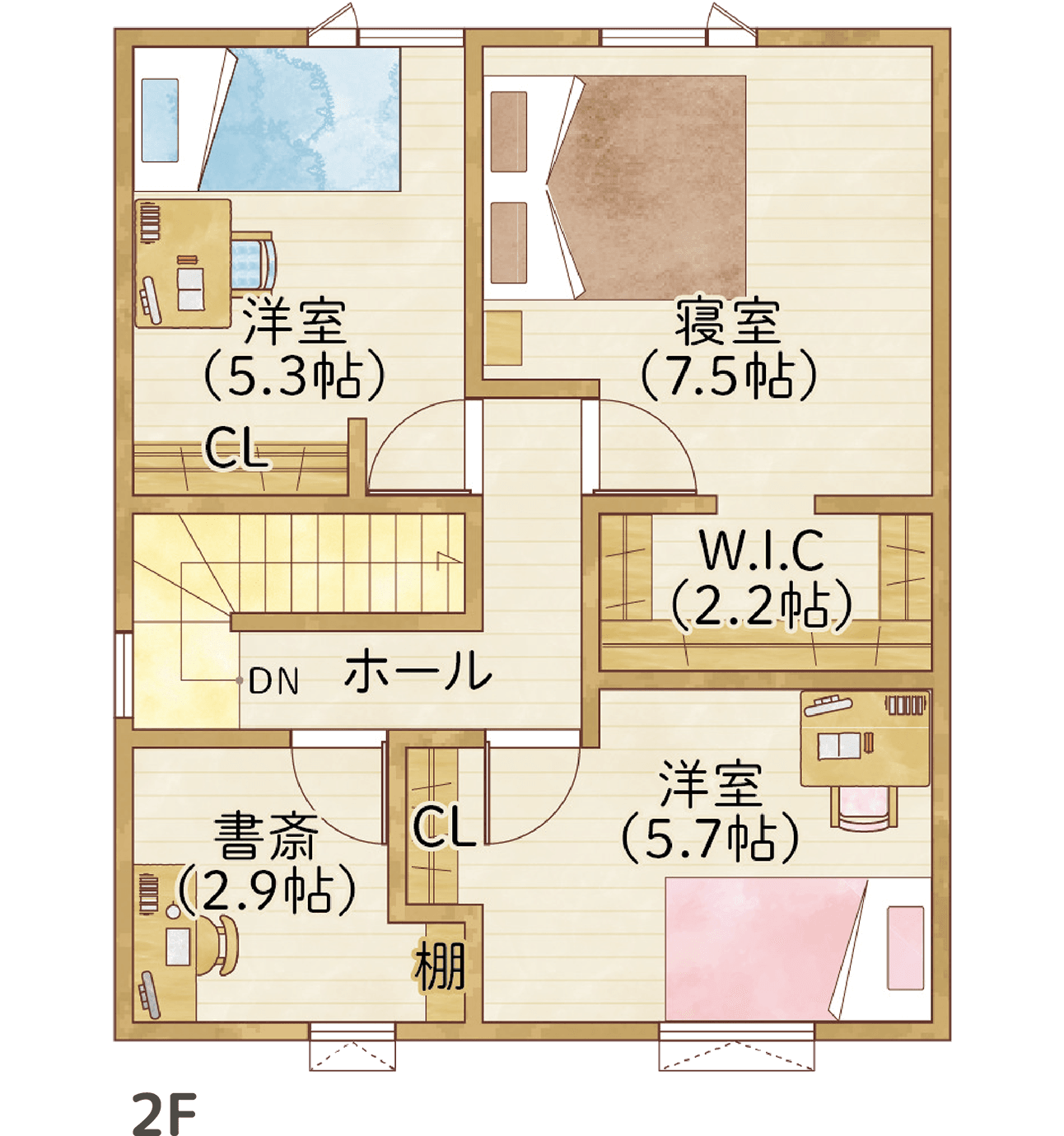 CRAFT（クラフト）2階の間取り図