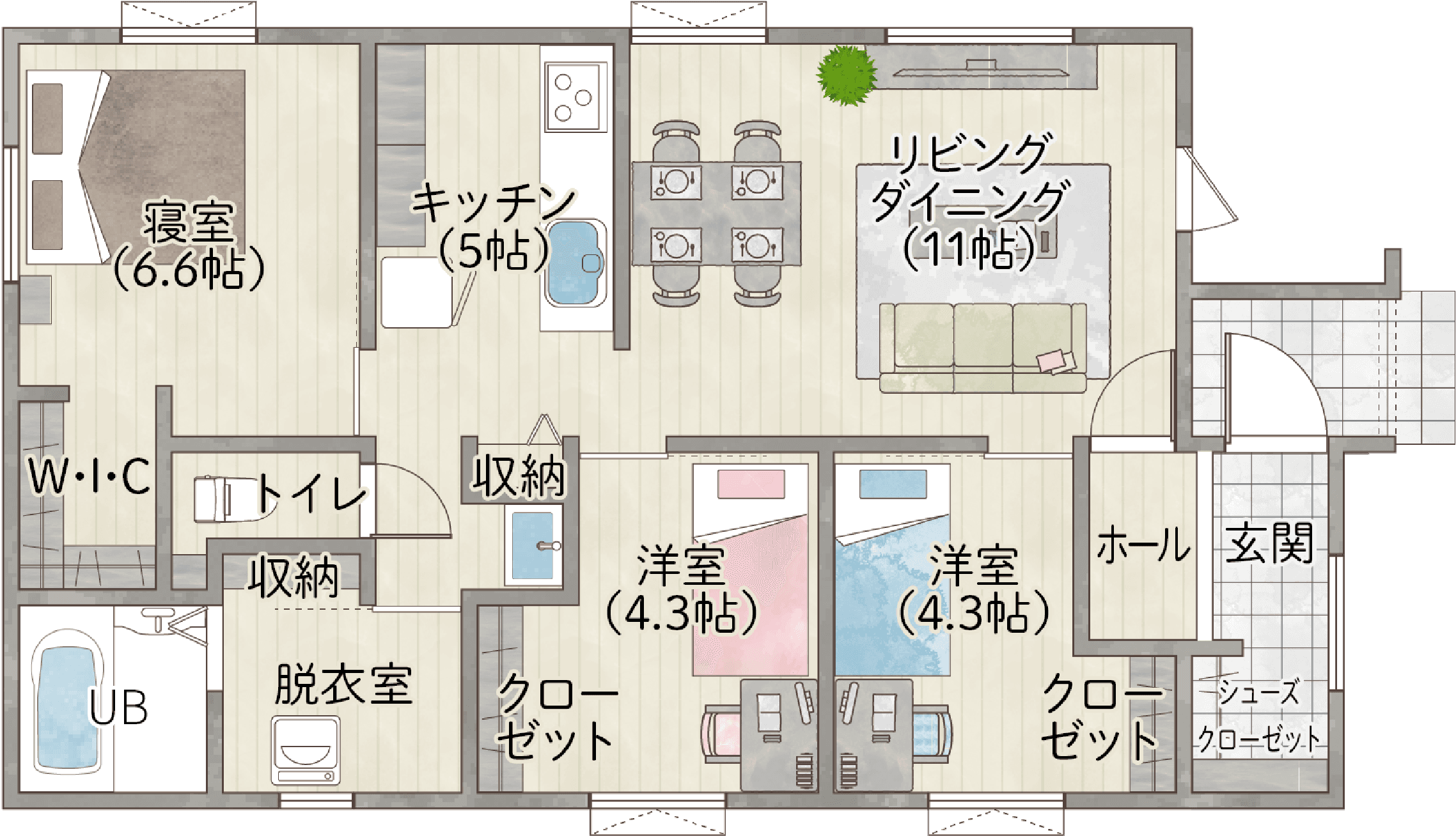 FLAT（フラット）の間取り図