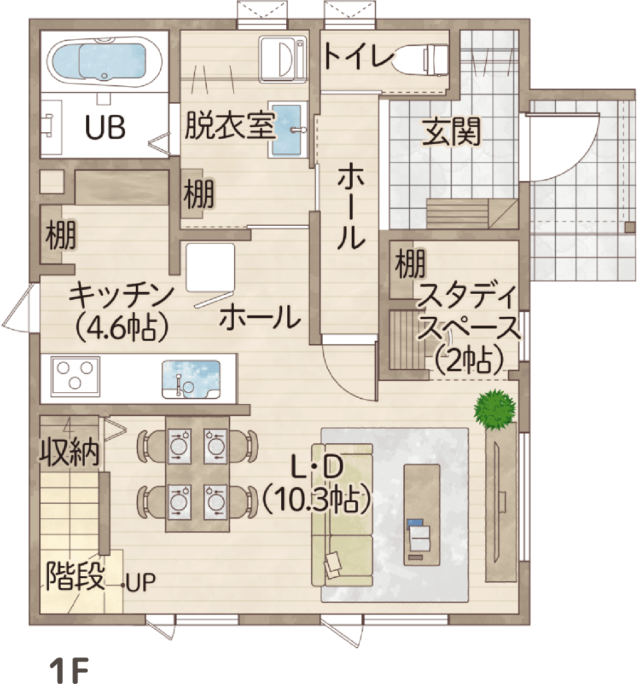 NATU（ナチュ）1階の間取り図