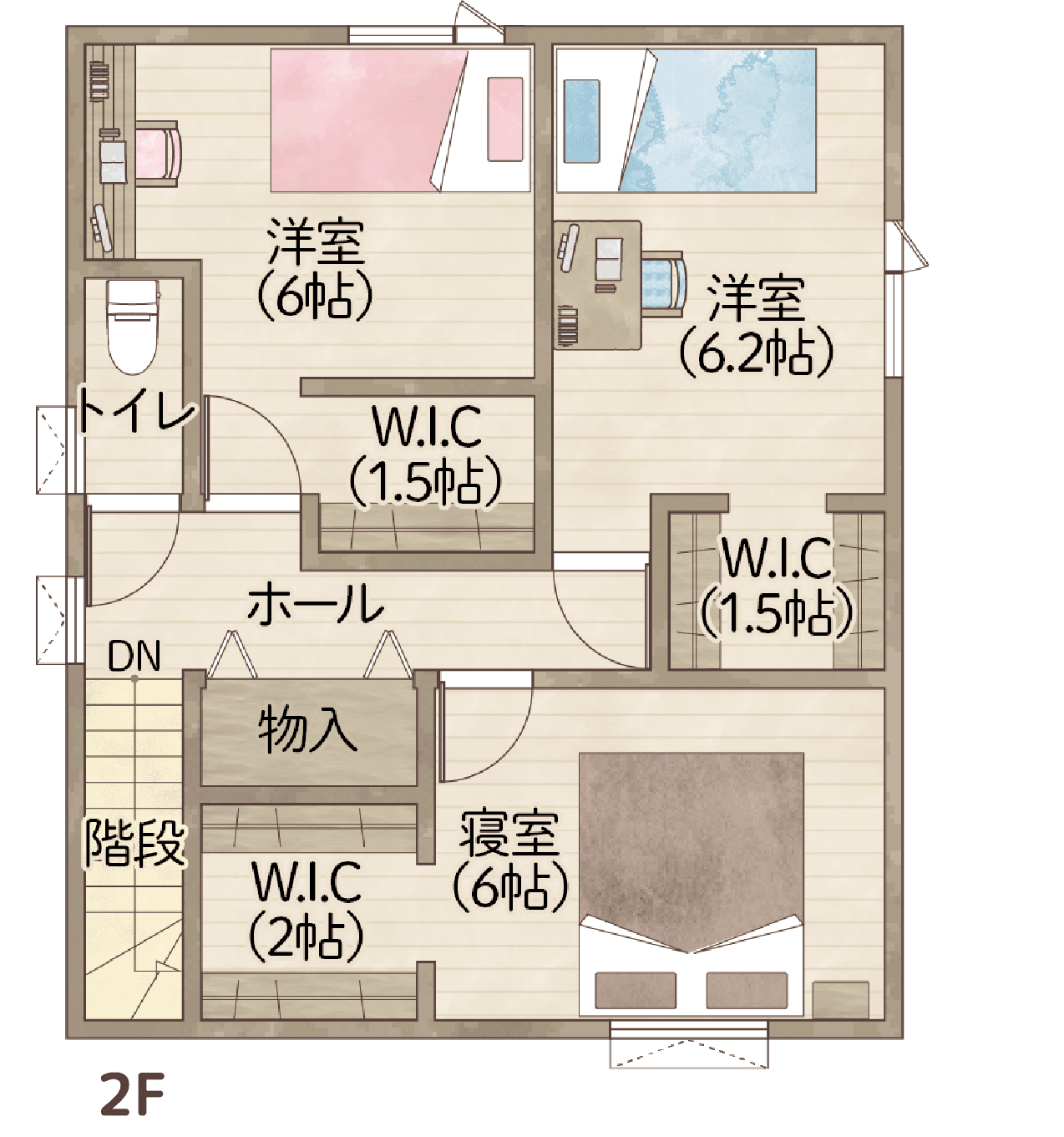 NATU（ナチュ）2階の間取り図